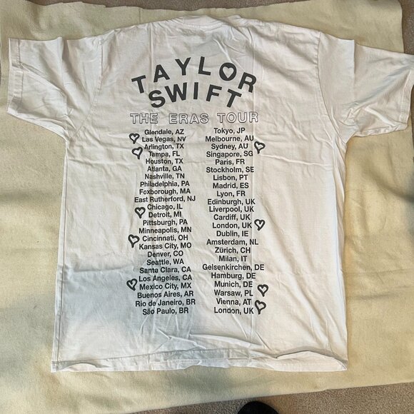Taylor Swift The Eras Tour Oversized XL Double Sided Tour Dates T-Shirt - New - Picture 3 of 3